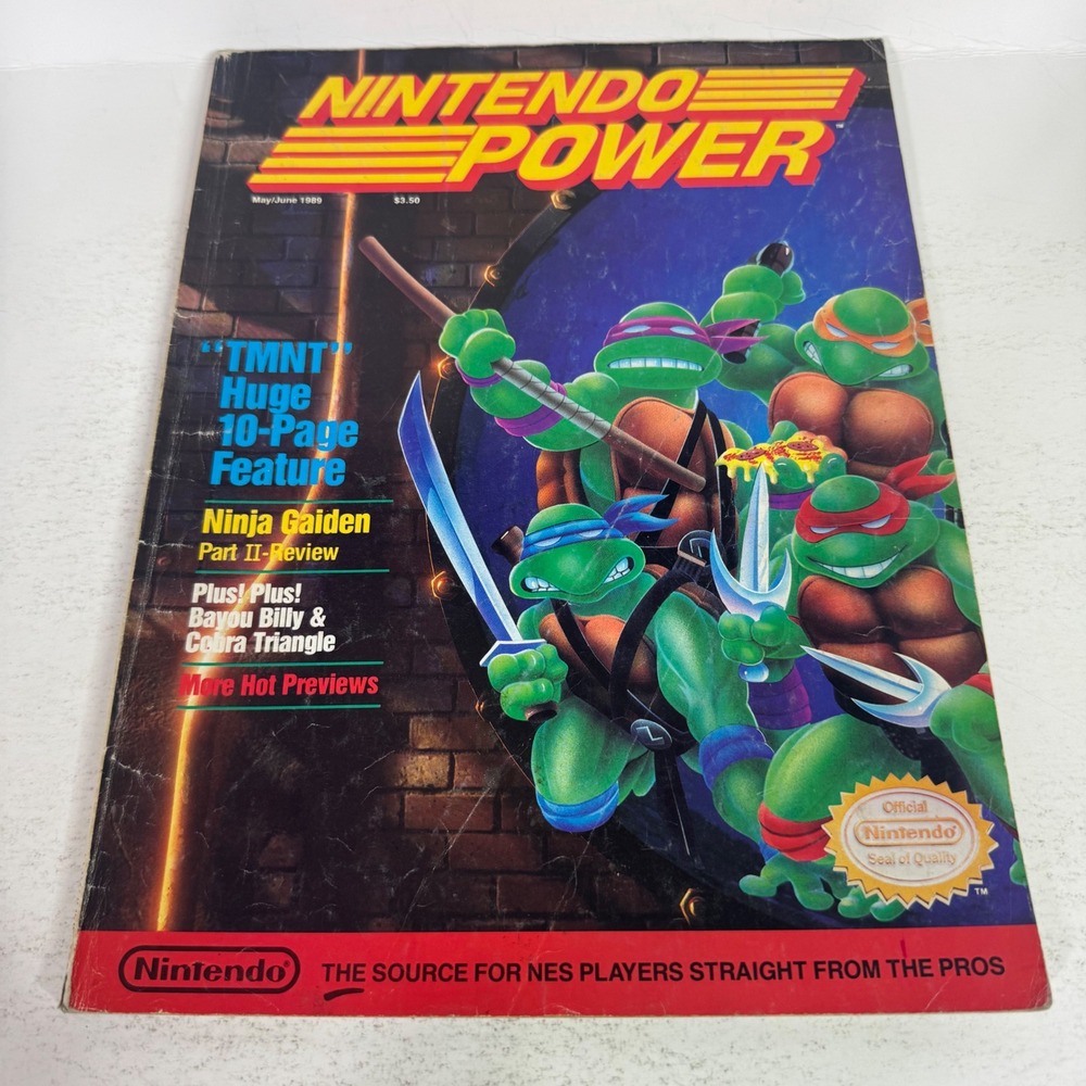 Nintendo Power Magazine NES May/June 1989 TMNT Mega Man II Poster Issue 6